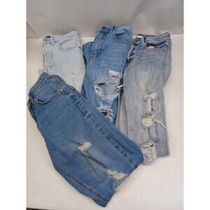 Lot of 4 blue jeans Vibrant Eunina Levis wild fable High Rise Sz 0 waist 26"